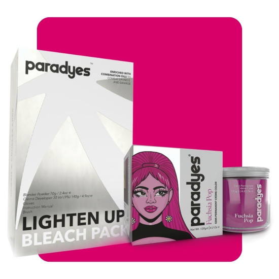 Paradyes Semi-permanent Fuchia Pop Hair Colour - Vibrant & Vegan Paradyes Semi-permanent Fuchia Pop Hair Colour - Vibrant & Vegan