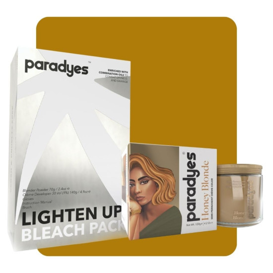 Paradyes Honey Blonde Hair Colour & Bleach Pack - For All Hair Types