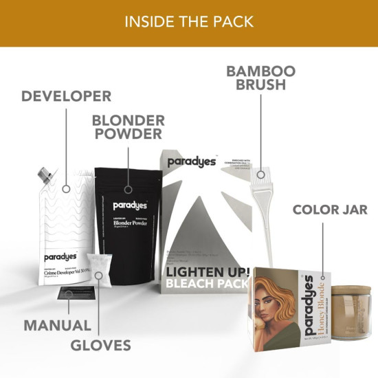 Paradyes Honey Blonde Hair Colour & Bleach Pack - For All Hair Types