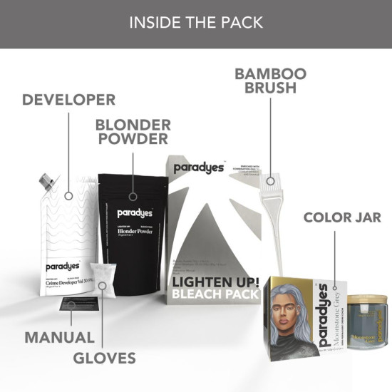 Paradyes Semi-permanent Moonstone Grey Hair Colour - Vegan & Cruelty-Free