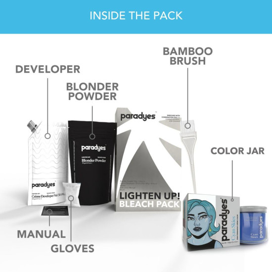Paradyes Semi-permanent Cyan Skies Hair Colour - Vegan & Cruelty-Free Paradyes Semi-permanent Cyan Skies Hair Colour - Vegan & Cruelty-Free