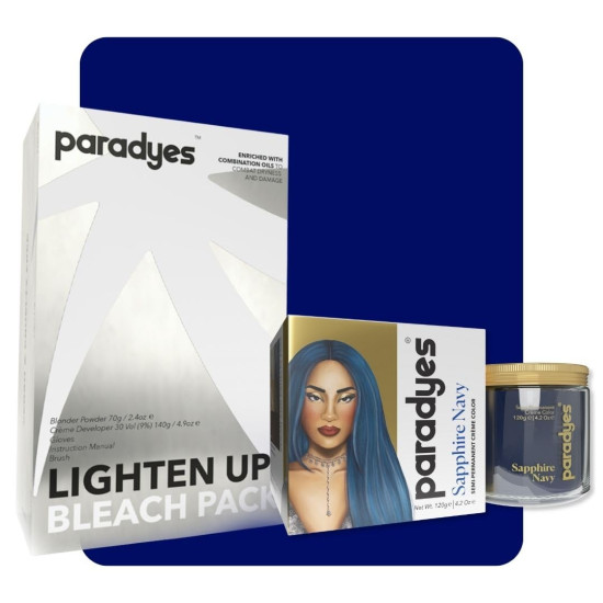 Paradyes Semi-permanent Sapphire Navy DIY Hair Colour - Vibrant & Vegan Paradyes Semi-permanent Sapphire Navy DIY Hair Colour - Vibrant & Vegan