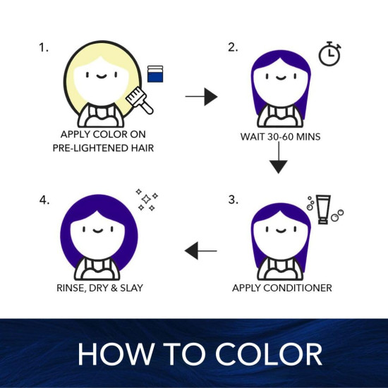 Paradyes Semi-permanent Sapphire Navy DIY Hair Colour - Vibrant & Vegan Paradyes Semi-permanent Sapphire Navy DIY Hair Colour - Vibrant & Vegan