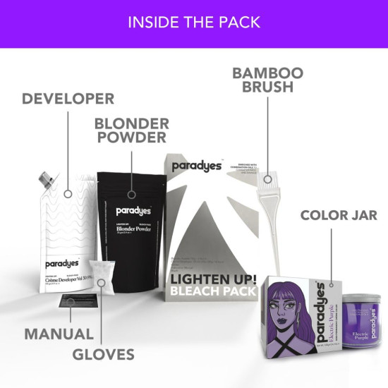 Paradyes Electric Purple Hair Colour - Semi-permanent & Vegan Paradyes Electric Purple Hair Colour - Semi-permanent & Vegan