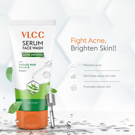 VLCC Serum Facewash - 100ml | Salicylic Acid & Neem for Acne Prevention