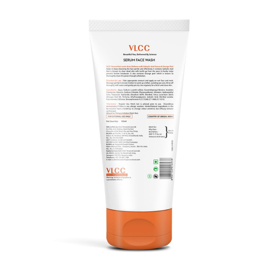 VLCC Serum Facewash - Deep Pore Cleansing with Salicylic Acid & Orange Peel