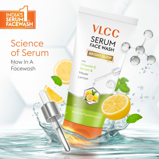 VLCC Serum Facewash - 100ml | Vitamin C & Meyer Lemon for Bright Glow