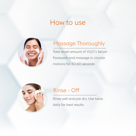 VLCC Serum Facewash - 100ml | Vitamin C & Meyer Lemon for Bright Glow
