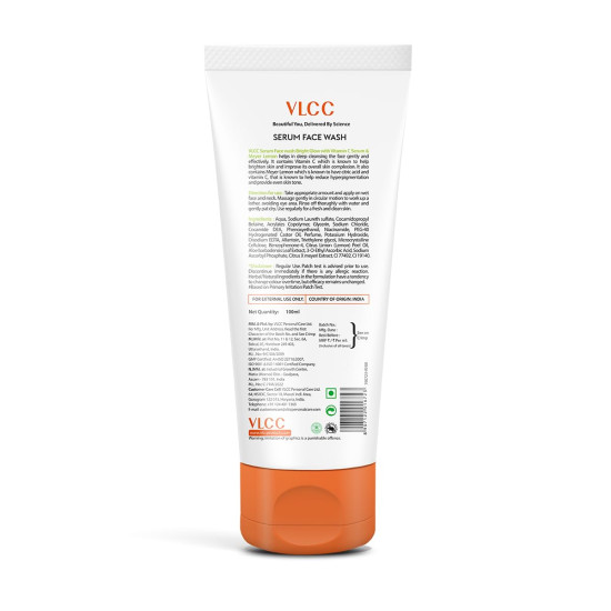 VLCC Serum Facewash - 100ml | Vitamin C & Meyer Lemon for Bright Glow