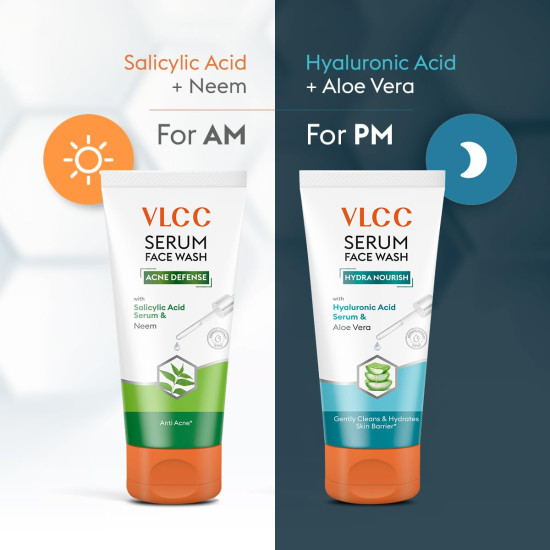 VLCC Salicylic Acid & Neem Serum Facewash - Acne Prevention & Hydration