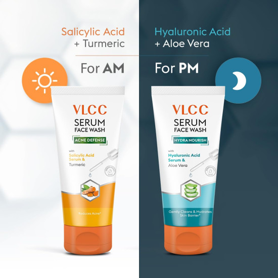 VLCC Salicylic Acid & Turmeric Serum Facewash - Reduce Acne & Strengthen Skin Barrier