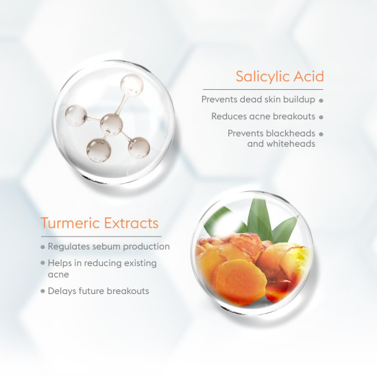 VLCC Salicylic Acid & Turmeric Serum Facewash - Reduce Acne & Strengthen Skin Barrier