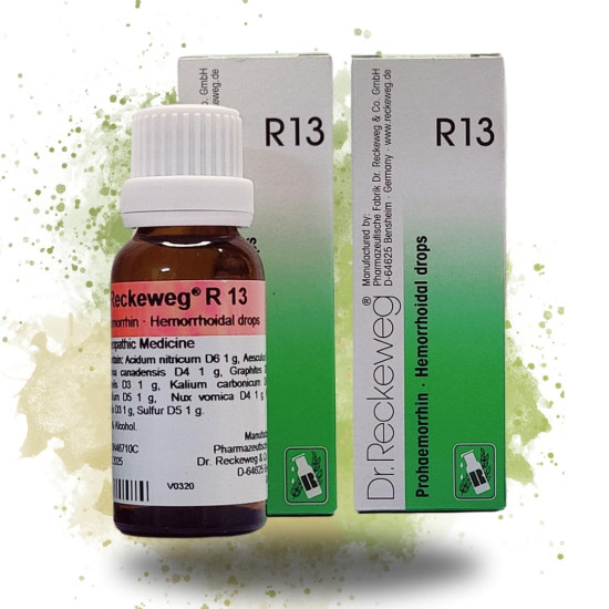 Dr. Reckeweg R13 Hemorrhoidal 22 ml Pack of 2 - Homeopathic Remedy