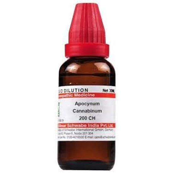 Dr Willmar Schwabe India Apocynum Cannabinum 200 C, 30ML (Pack of 2) - Homeopathic Remedy for Nausea