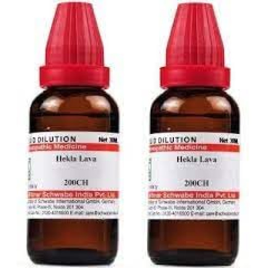 Dr Willmar Schwabe India Hekla Lava 200 CH, 30ML (Pack of 2) - Homeopathic Remedy for Toothache