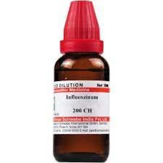 Dr Willmar Schwabe India Influenzinum 200 CH, 30ML (Pack of 2) - Homeopathic Remedy for Cold & Fever