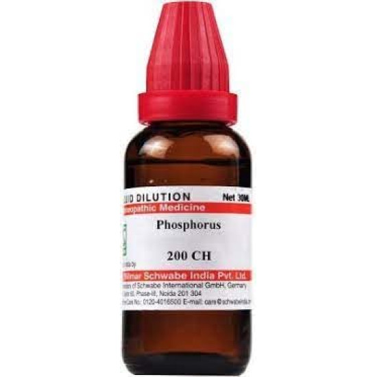 Dr. Willmar Schwabe India Phosphorus 200Ch 30Ml Pack of 2 - Homeopathic Remedy for Congestion