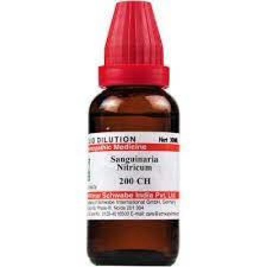 Dr Willmar Schwabe India Sanguinaria Nitricum 200 CH, 30 ML (Pack of 2) - Homeopathic Remedy