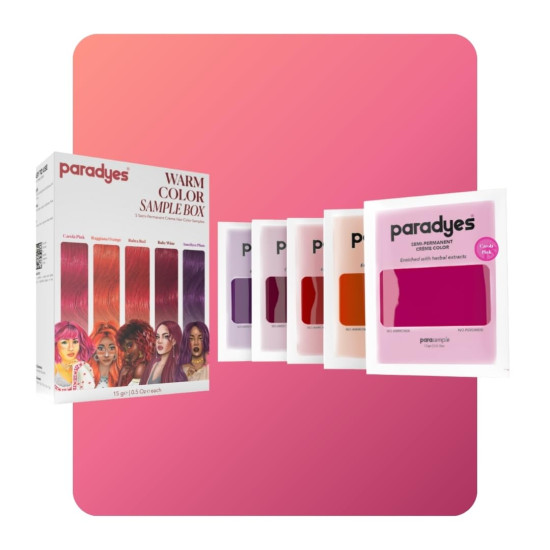 Paradyes Warm Hair Color Sample Box - Vibrant Vegan Shades Paradyes Warm Hair Color Sample Box - Vibrant Vegan Shades