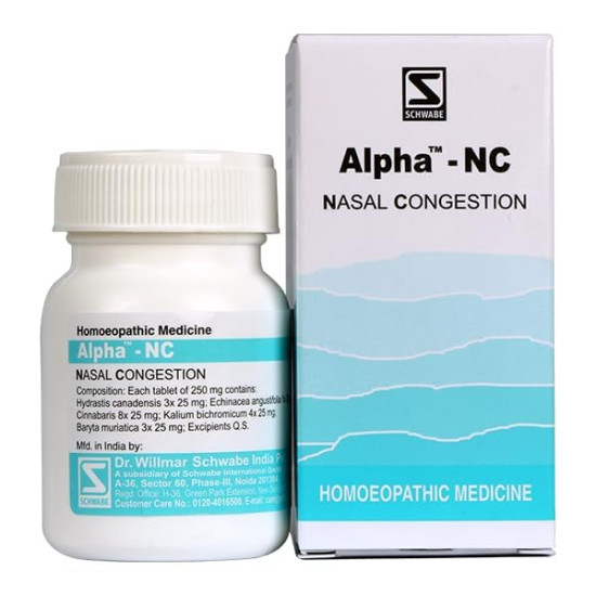 Dr. Willmar Schwabe India Alpha -NC (Nasal Congestion) 20 GM - Effective Nasal Decongestant