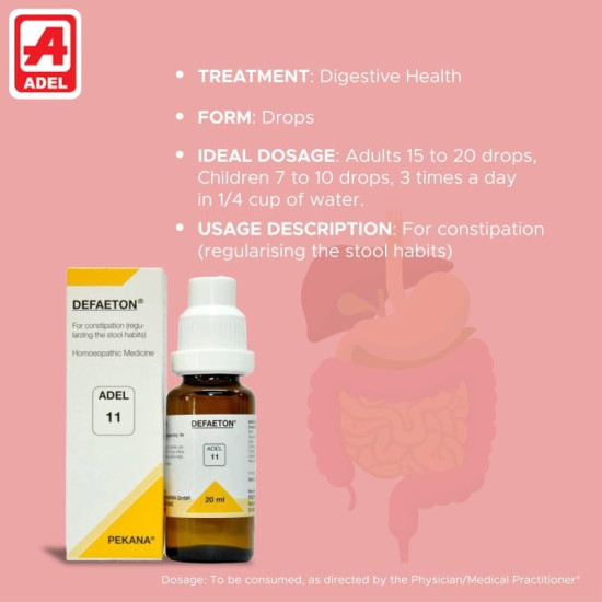 ADEL No. 11 (DEFAETON) Constipation Drops - Natural Constipation Relief