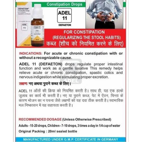 ADEL No. 11 (DEFAETON) Constipation Drops - Natural Constipation Relief