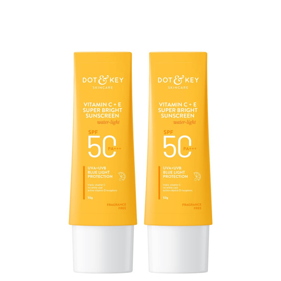 Dot & Key Vitamin C + E Super Bright Sunscreen SPF 50 Combo - Water-Light Protection Dot & Key Vitamin C + E Super Bright Sunscreen SPF 50 Combo - Water-Light Protection