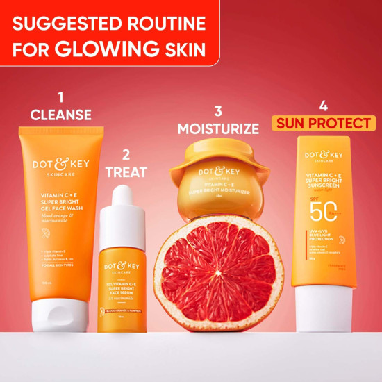 Dot & Key Vitamin C + E Super Bright Sunscreen SPF 50 Combo - Water-Light Protection Dot & Key Vitamin C + E Super Bright Sunscreen SPF 50 Combo - Water-Light Protection