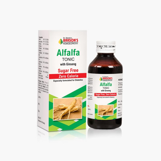 Dr. Bakshi's Alfalfa Tonic with Ginseng - Sugar Free Formula