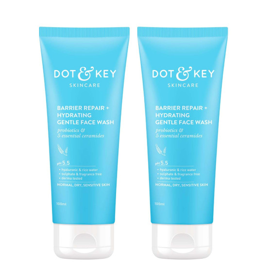 Dot & Key Barrier Repair Hydrating Gentle Face Wash - Sulphate-Free Cleanser