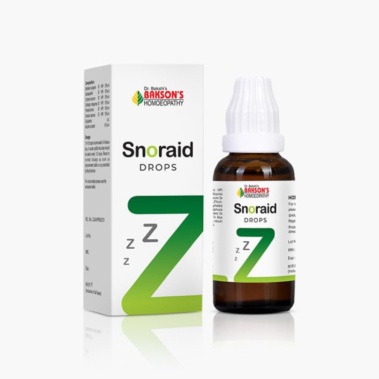 Dr. Bakshi's BAKSON'S HOMOEOPATHY SNORAID DROPS - Natural Snoring Remedy
