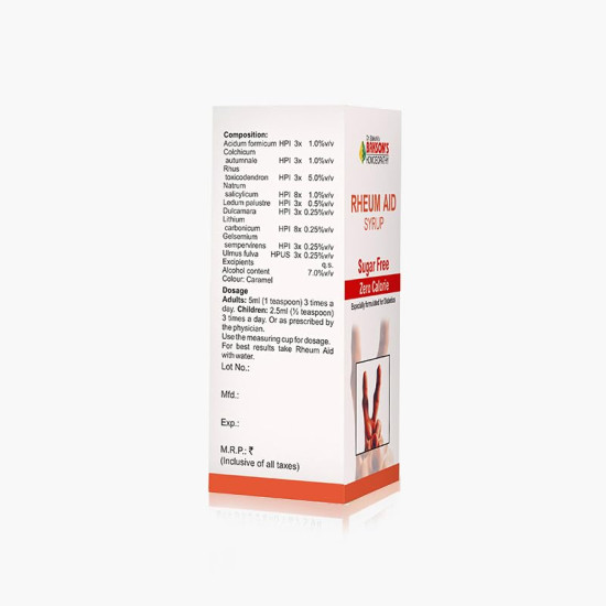 Dr. Bakshi's BAKSON'S HOMOEOPATHY RHEUM AID SYRUP - Sugar Free Joint Relief