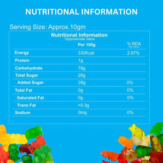Winola Gummy Bears - Gelatine Free Chewy Candies | 1 kg