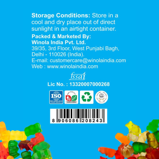 Winola Gummy Bears - Gelatine Free Chewy Candies | 1 kg