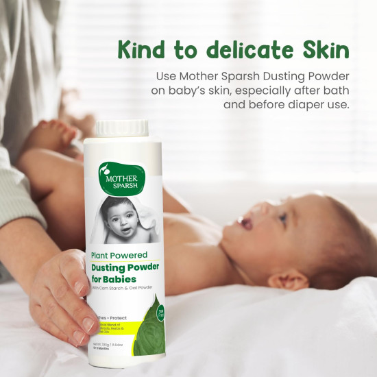 Mother Sparsh Plant Powered Dusting Powder For Babies - Talc Free, Gentle Care