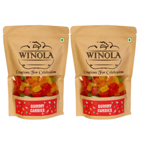 Winola Gummy Candies - 100% Veg, Gelatin Free Imported Bear Gummies