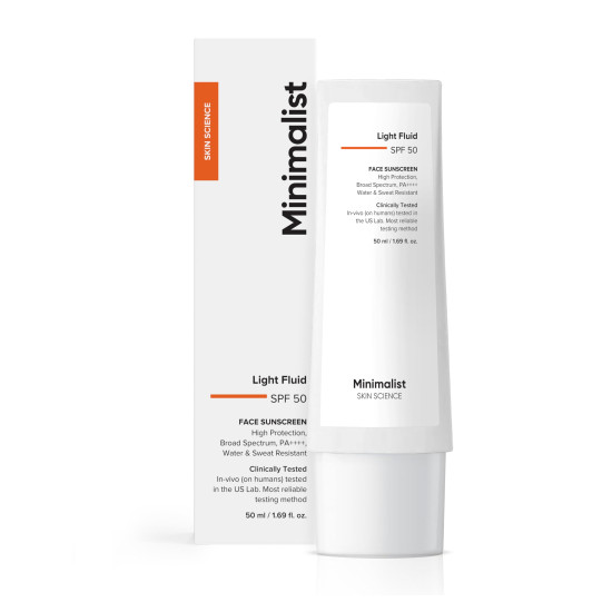 Minimalist Fluid Sunscreen SPF 50 PA++++ - Clinically Tested & Lightweight Minimalist Fluid Sunscreen SPF 50 PA++++ - Clinically Tested & Lightweight