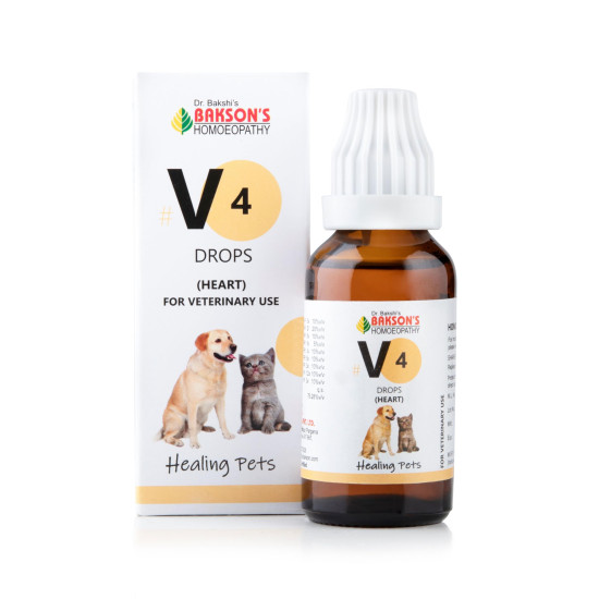 Bakson Veterinary V4 Heart Drops 30ml - Heart Health for Pets