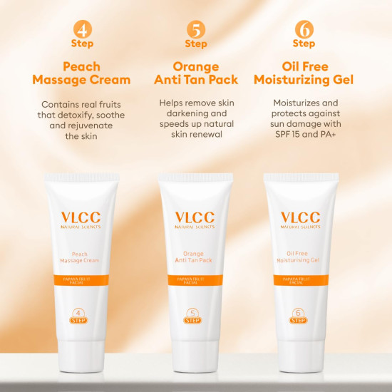 VLCC Anti-Blemish Facial Kit - 60g | Brightening for Dry, Sensitive and Oily Skin Types | Fights Blemishes and Dullness | Protects and Nourishes