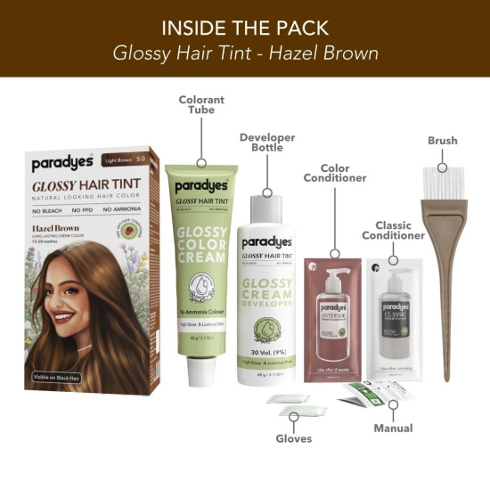 Paradyes No Bleach Hazel Wine Combo - Ammonia-Free Hair Color Paradyes No Bleach Hazel Wine Combo - Ammonia-Free Hair Color
