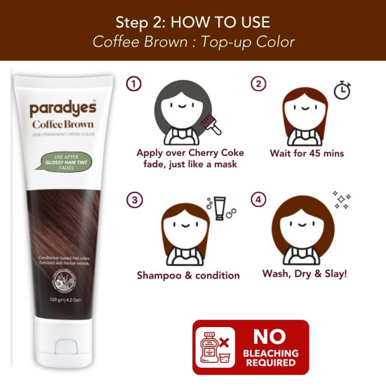 Paradyes No Bleach Cherry Coffee Combo - Ammonia-Free Hair Color