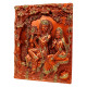 Radha rani Radha krishna Wall Hanging Brown Frame Krishna Radha 3d Photo Frame For Wall Decoration Home Decor 3d Photo Frame