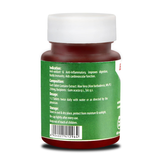 Baidyanath Aloe Vera 60 Tablets | Nutritional Supplement For Healthy Skin And Liver | Eliminates Toxins And Boosts Immune System (Pack of 1)