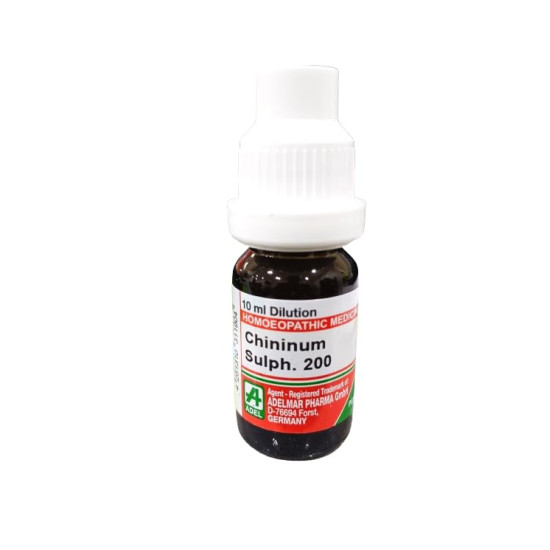 ADEL Chininum Sulph. Dilution 200-10ML | SET OF 1 - Relieves Neuralgic Pain