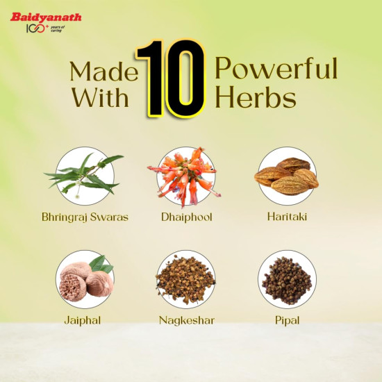 Baidyanath Bhringrajasav Syrup | The Ultimate Ayurvedic Solution for Respiratory Health, Liver Support, and Blood Purification | Helps in Hairfall & Premature Greying | 450 Ml