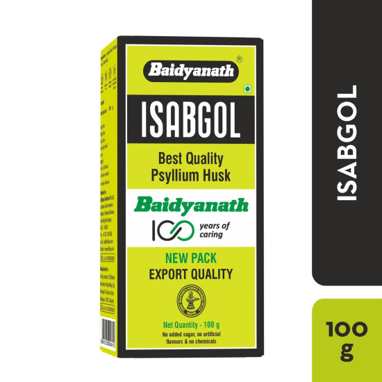 Baidyanath Asli Ayurved Isabgol - Psyllium Husk Powder 100gm | Boosts Digestion | Constipation Relief Naturally | Rich Source Of Dietary Fiber Supplement ((Pack Of 1-100gm))