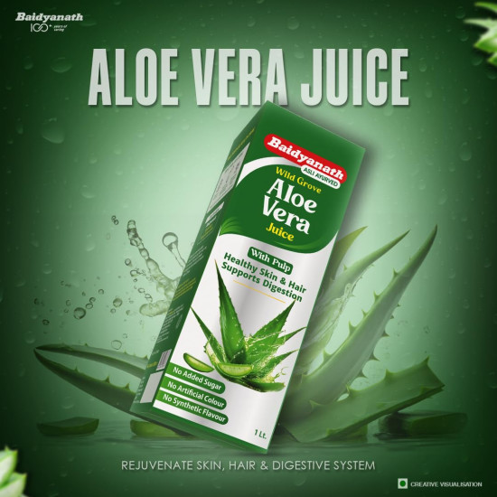 Baidyanath Aloe Vera Juice | Supports Digestive Health, Constipation, Promotes Liver Health & Aids Weight Loss | 1000 ml