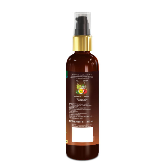 Zandu Hair Growth Serum (200Ml): Clinically Proven To Promote Hair Growth & Reduce Hair Fall In 28 Days |Strengthen Hair |Reduce Dandruff|Control Frizz|Hair Shine|For Men & Women