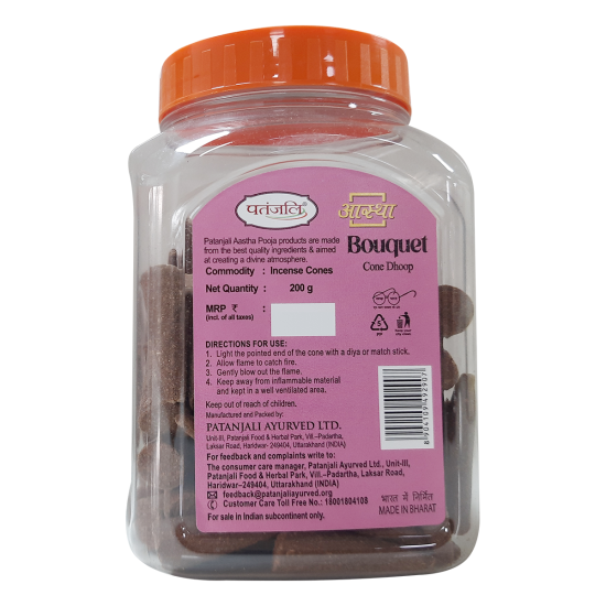 Aastha Bouquet Cone Dhoop 200 g - Serene Aromatic Experience