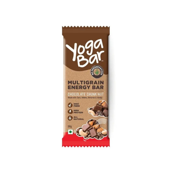 Yoga Bar Multigrain Energy Bar - Chocolate Chunk Nut, Healthy & High In Protein Yoga Bar Multigrain Energy Bar - Chocolate Chunk Nut, Healthy & High In Protein